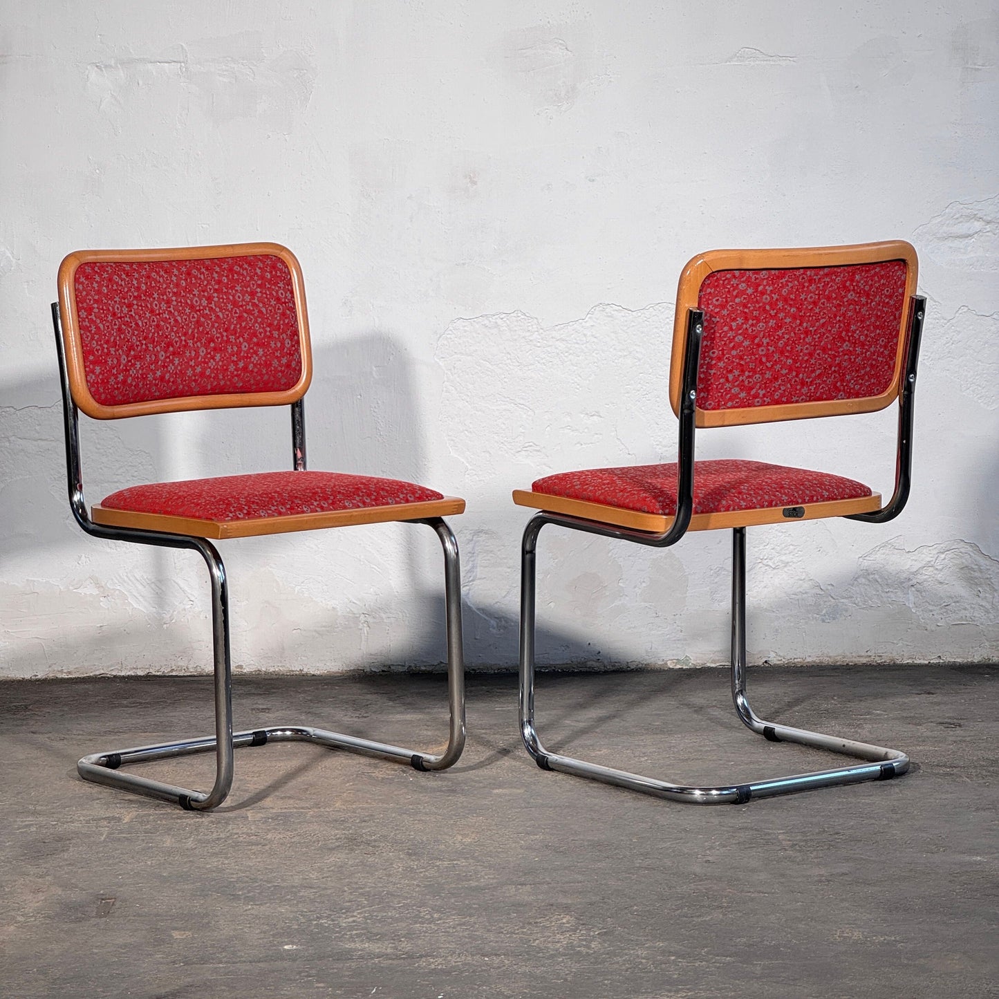 Pair of Upholstered Cesca Style Chairs by Stol Kamnik, 1960s