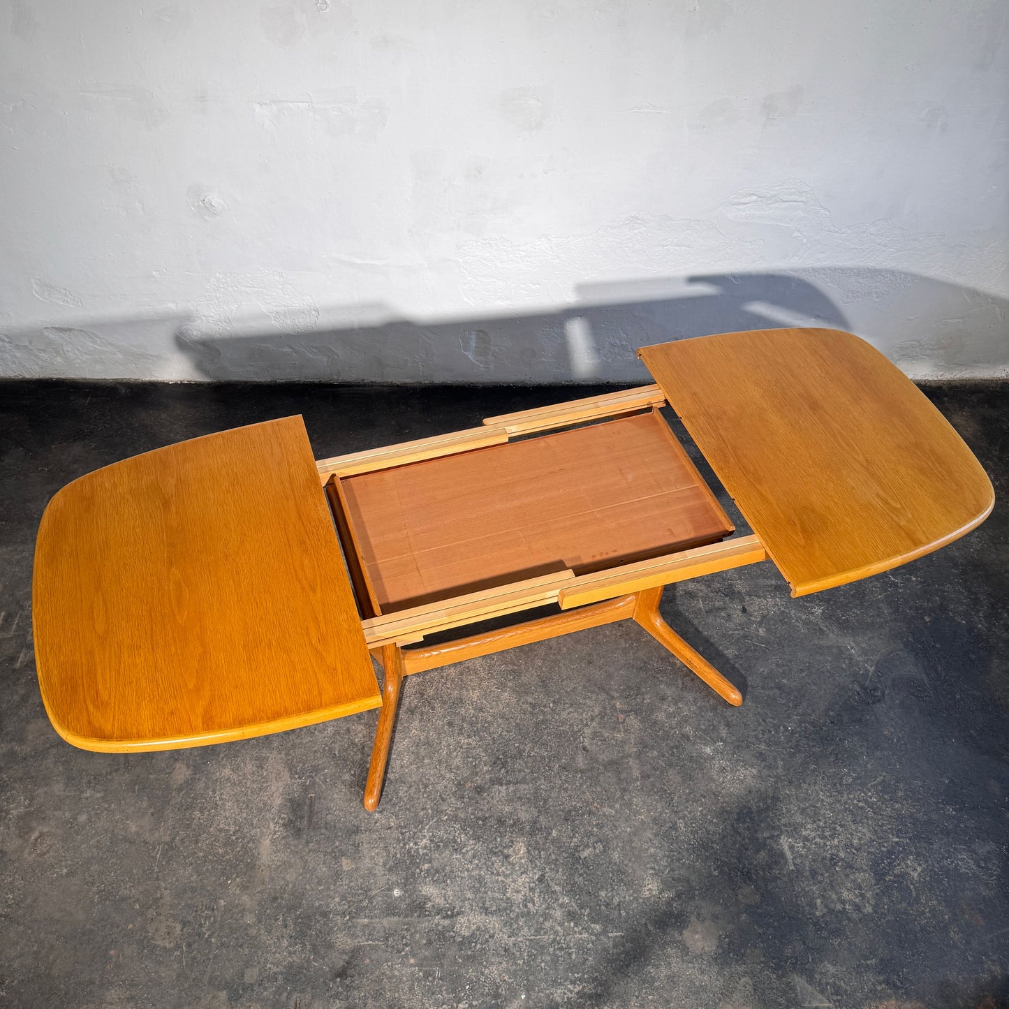 Skovby Extendable Oak Dining Table, 1960s