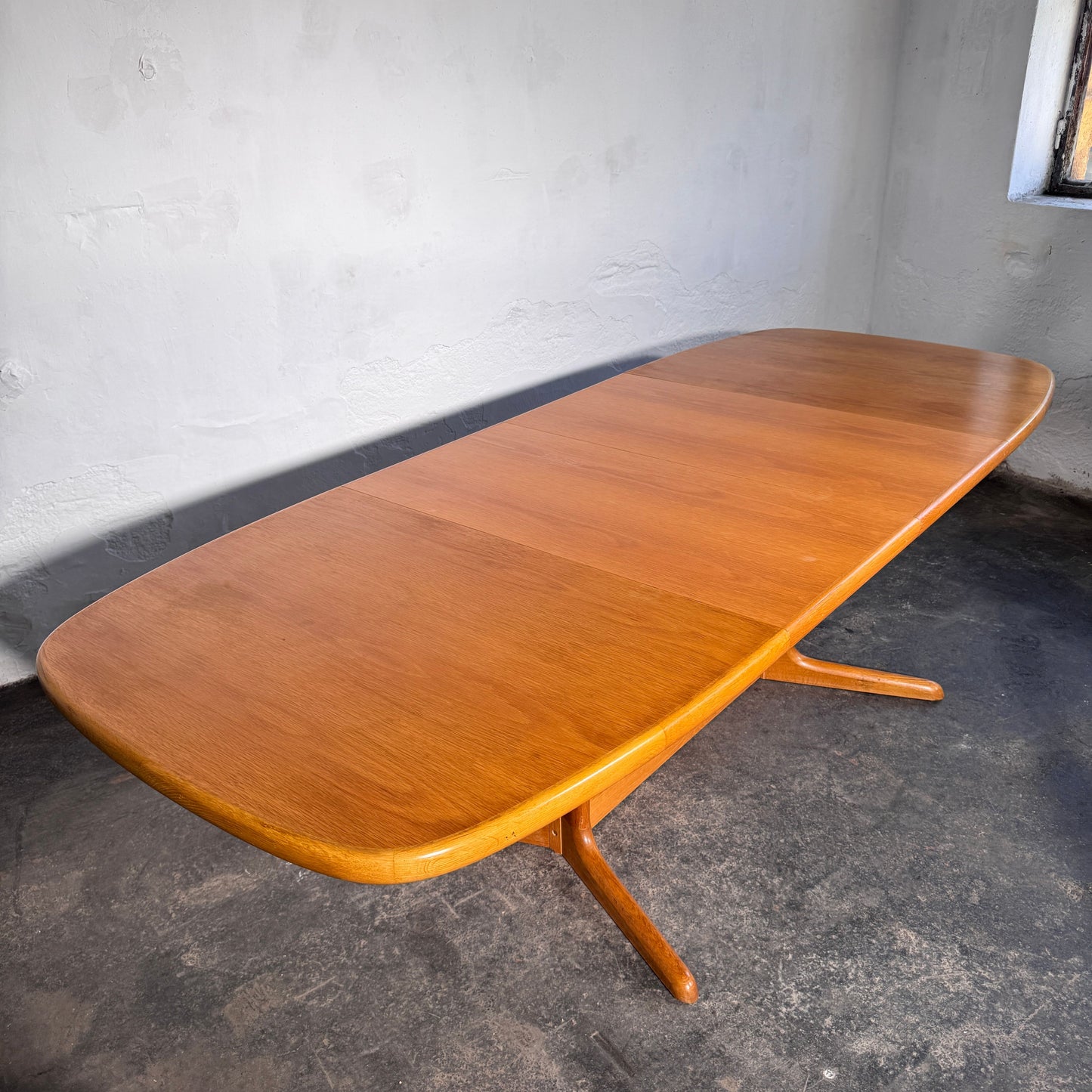 Skovby Extendable Oak Dining Table, 1960s