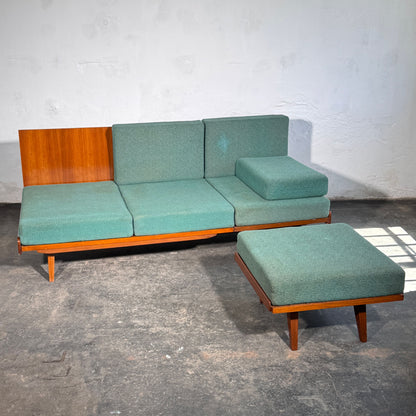 Tatra Nabytok Sofa Bed with Ottoman, 1960s