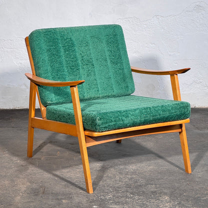 Mid-Century Green Spindle Armchair, 1960s