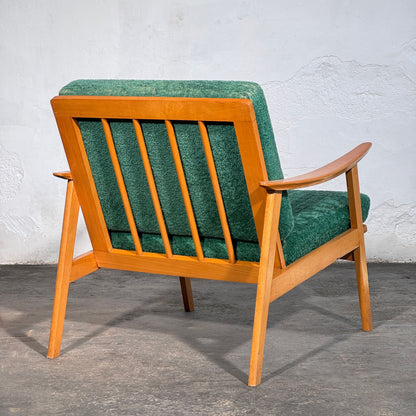 Mid-Century Green Spindle Armchair, 1960s
