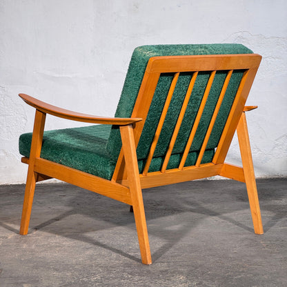 Mid-Century Green Spindle Armchair, 1960s