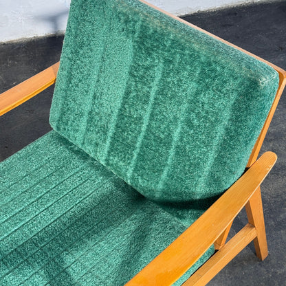 Mid-Century Green Spindle Armchair, 1960s