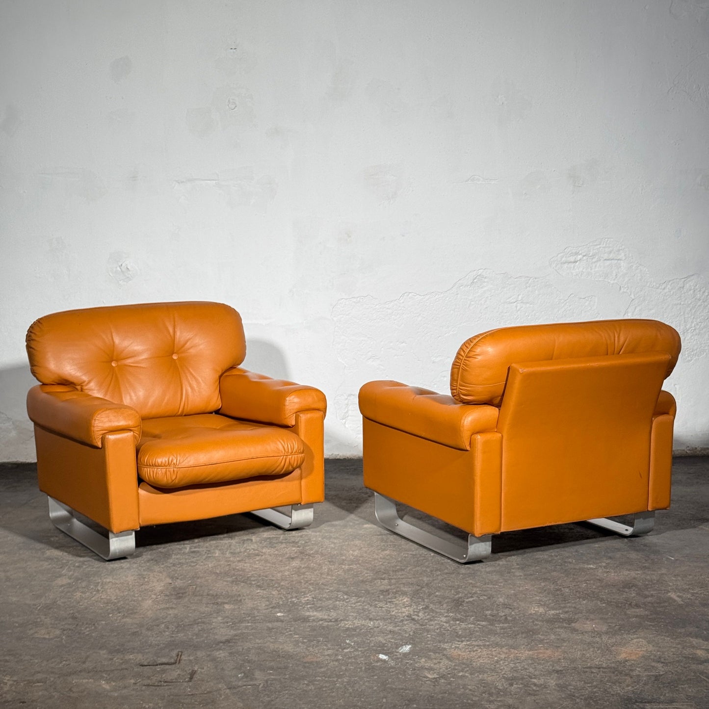 Pair of Hungarian Agnes Faux Leather Armchairs, 1979