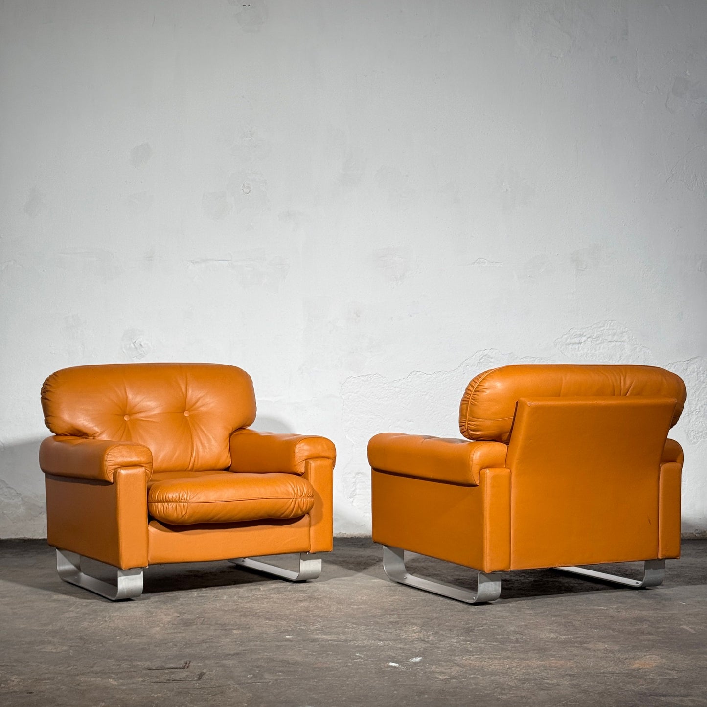 Pair of Hungarian Agnes Faux Leather Armchairs, 1979