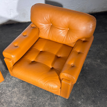 Pair of Hungarian Agnes Faux Leather Armchairs, 1979