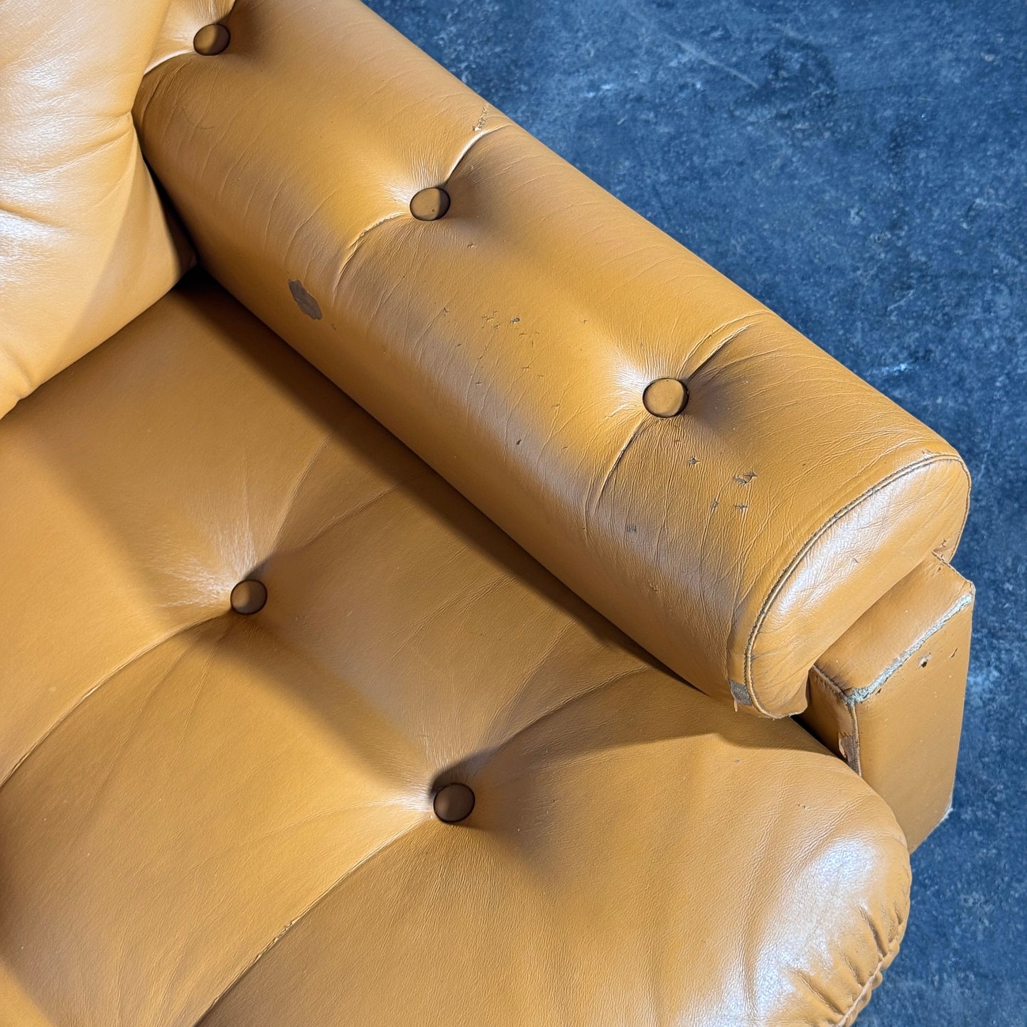 Hungarian Agnes Faux Leather Sofa Set, 1979