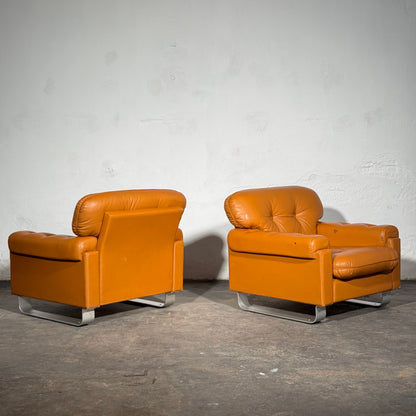 Hungarian Agnes Faux Leather Sofa Set, 1979