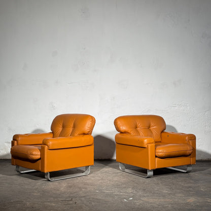 Hungarian Agnes Faux Leather Sofa Set, 1979
