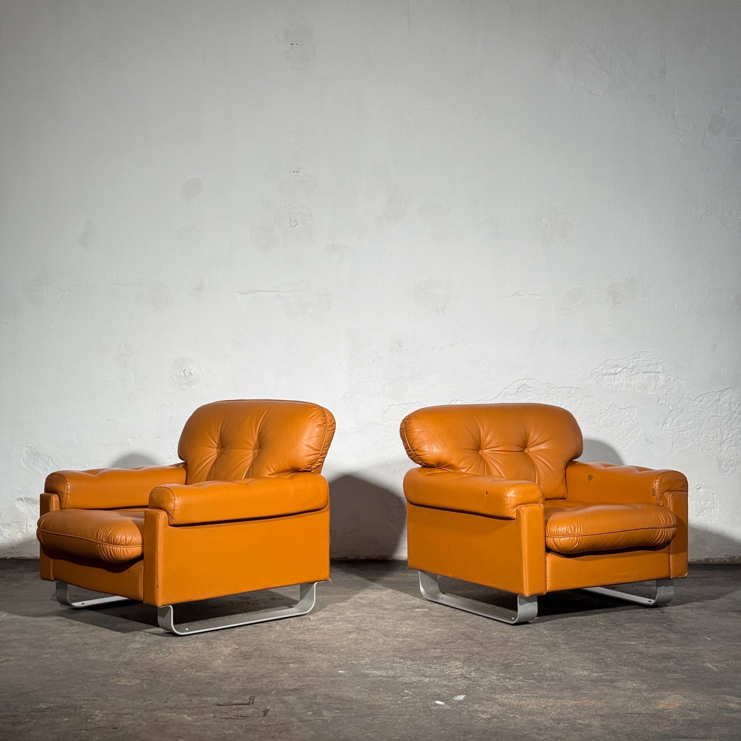 Pair of Hungarian Agnes Faux Leather Armchairs, 1979