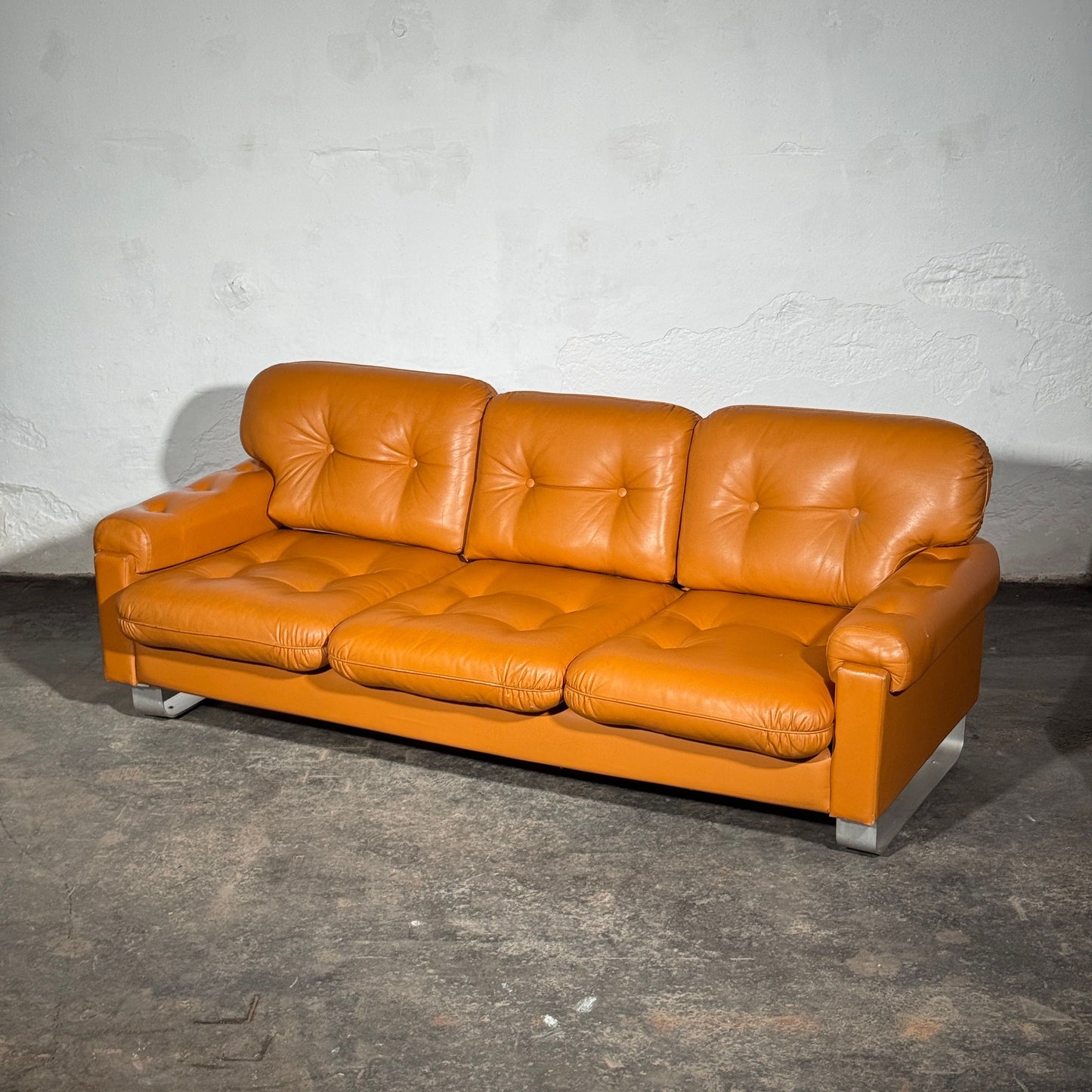 Hungarian Agnes Faux Leather Sofa Set, 1979