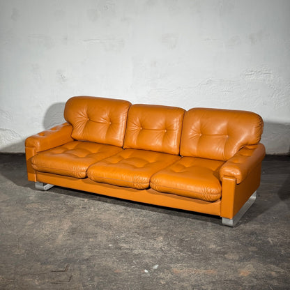 Hungarian Agnes Faux Leather Sofa, 1979