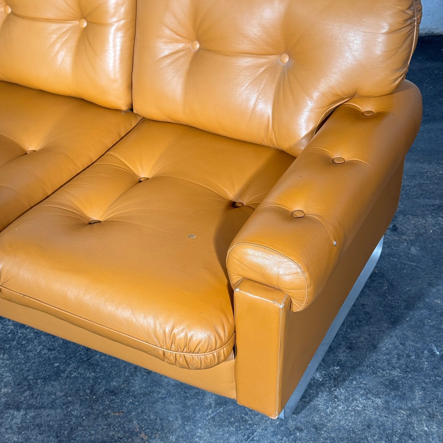 Hungarian Agnes Faux Leather Sofa Set, 1979