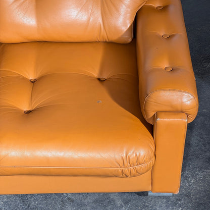 Hungarian Agnes Faux Leather Sofa, 1979