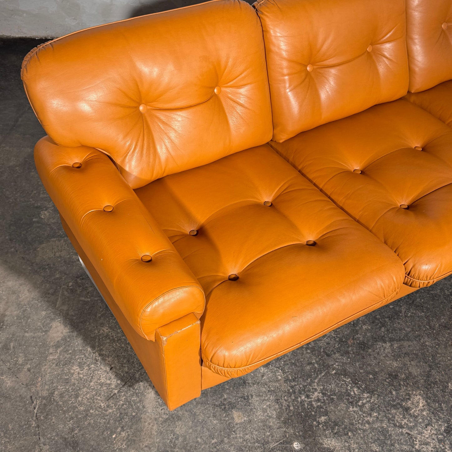 Hungarian Agnes Faux Leather Sofa Set, 1979