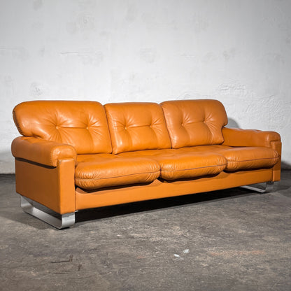 Hungarian Agnes Faux Leather Sofa Set, 1979