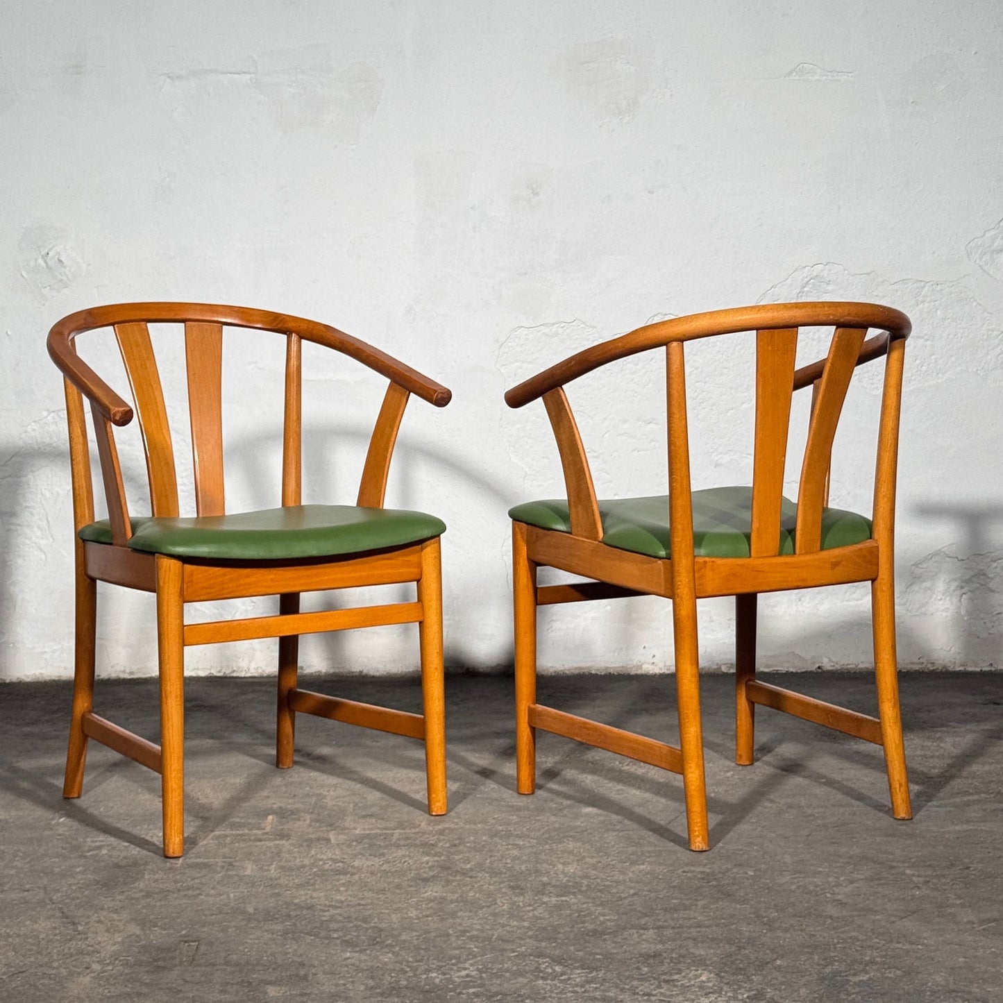 Set of 4 Carl-Ewert Ekström Chairs, Reupholstered in Leather, 1970s