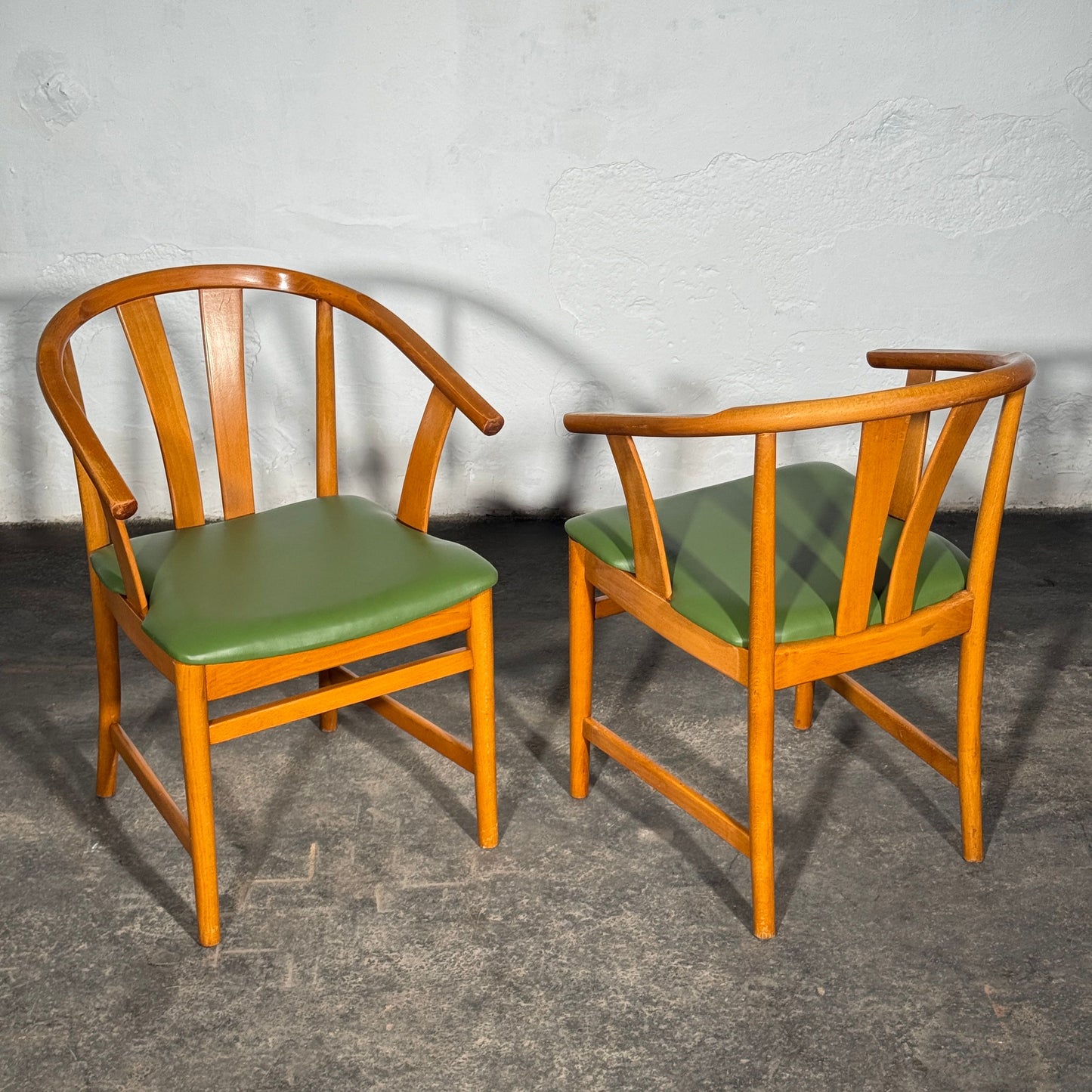 Set of 4 Carl-Ewert Ekström Chairs, Reupholstered in Leather, 1970s