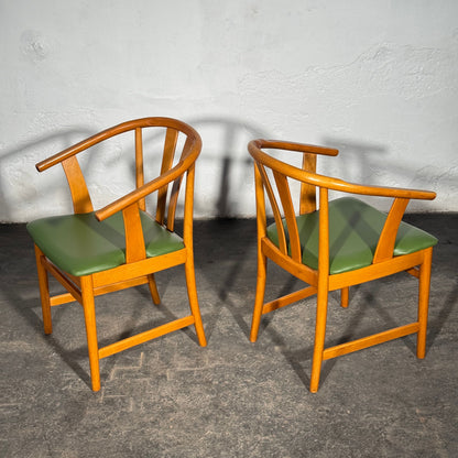 Set of 4 Carl-Ewert Ekström Chairs, Reupholstered in Leather, 1970s
