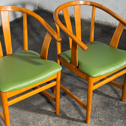 Set of 4 Carl-Ewert Ekström Chairs, Reupholstered in Leather, 1970s