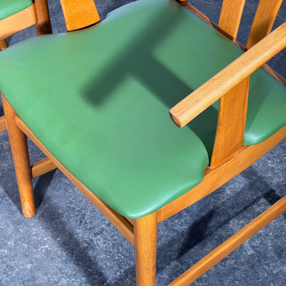 Set of 4 Carl-Ewert Ekström Chairs, Reupholstered in Leather, 1970s