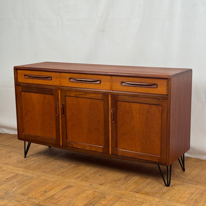 Vintage GPlan Fresco Sideboard on Hairpin Legs, 1970s — Mid-Century Modern Teak Credenza
