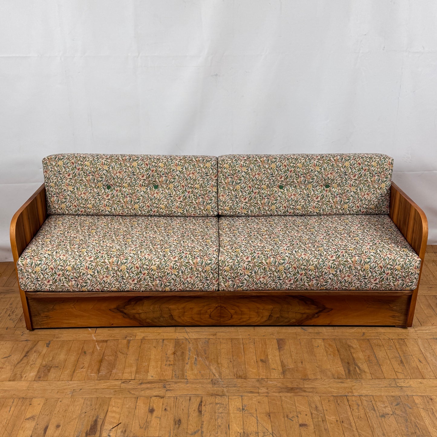 Art Deco Sofa by Jindřich Halabala for UP Závody Fully Refurbished, 1950s — Vintage Czech Design