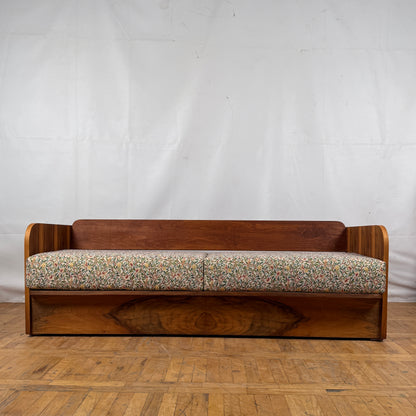 Art Deco Sofa by Jindřich Halabala for UP Závody Fully Refurbished, 1950s — Vintage Czech Design