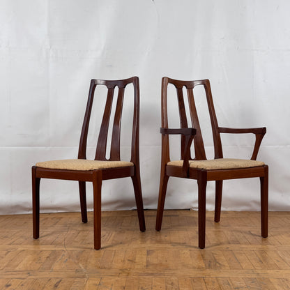 Set of 6 Vintage Nathan Teak Dining Chairs, 1970s — British Mid-Century Modern