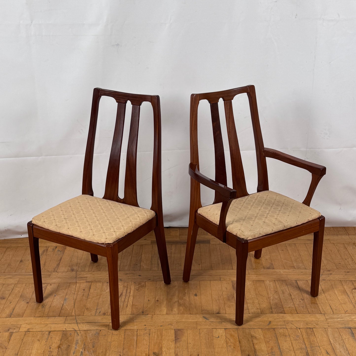 Set of 6 Vintage Nathan Teak Dining Chairs, 1970s — British Mid-Century Modern