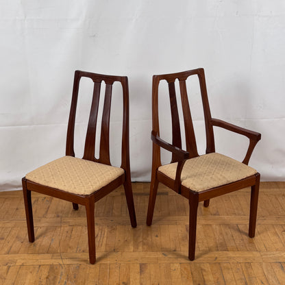 Set of 6 Vintage Nathan Teak Dining Chairs, 1970s — British Mid-Century Modern