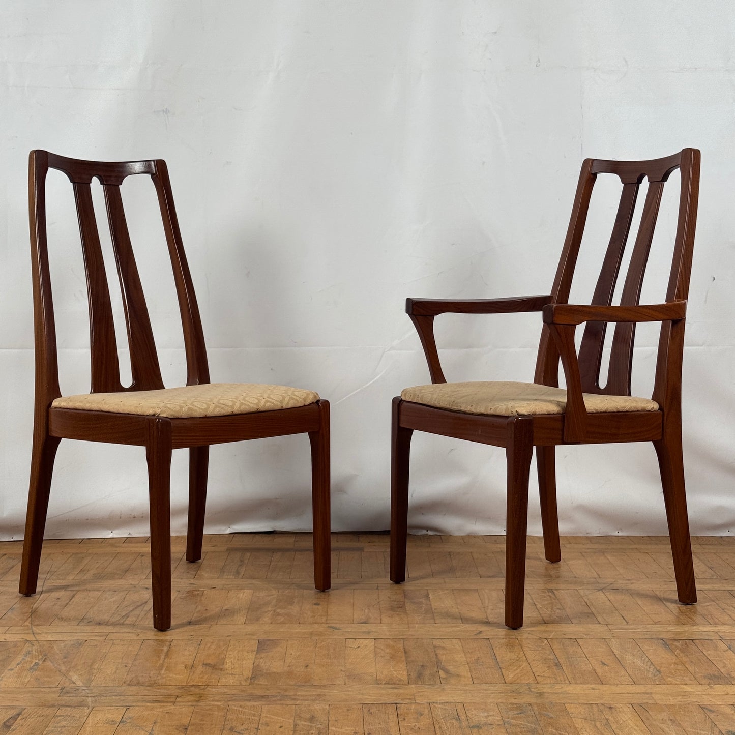 Set of 6 Vintage Nathan Teak Dining Chairs, 1970s — British Mid-Century Modern