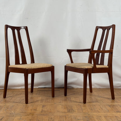 Set of 6 Vintage Nathan Teak Dining Chairs, 1970s — British Mid-Century Modern