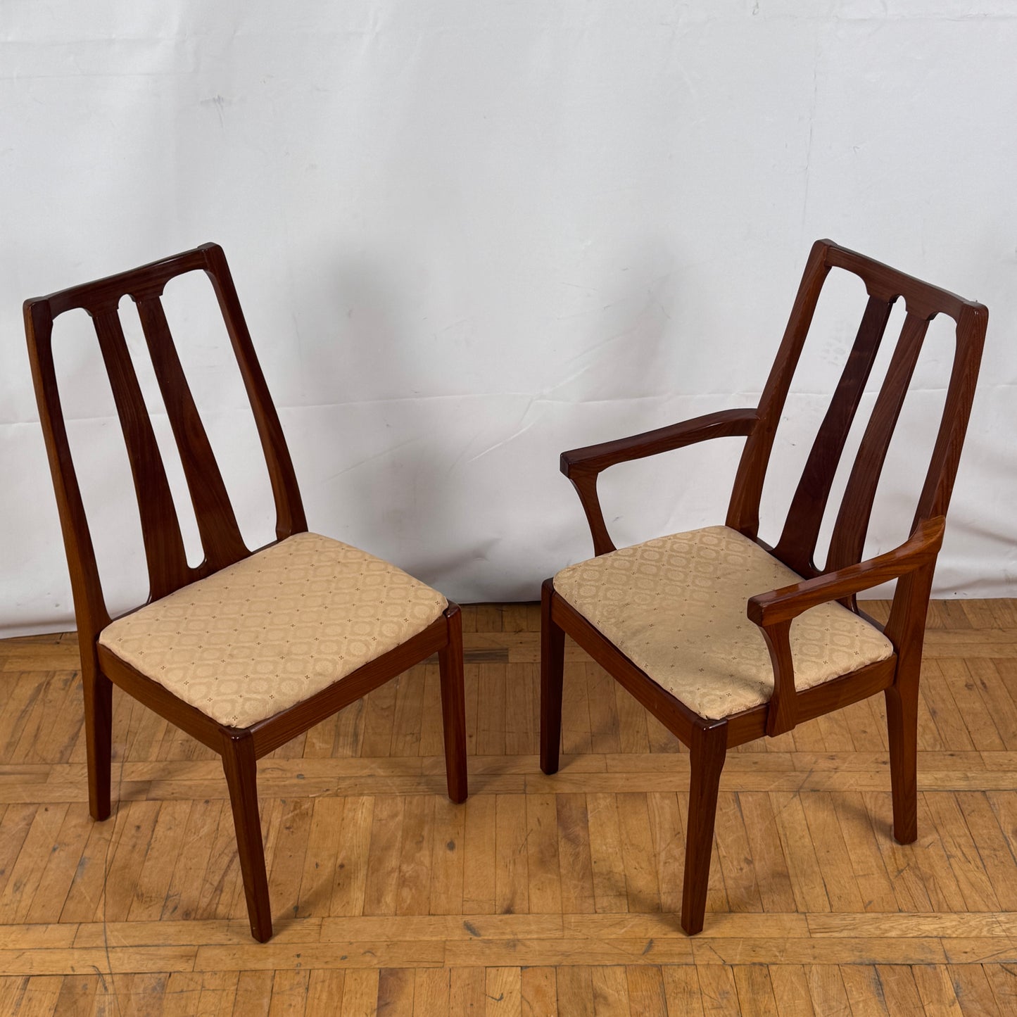 Set of 6 Vintage Nathan Teak Dining Chairs, 1970s — British Mid-Century Modern