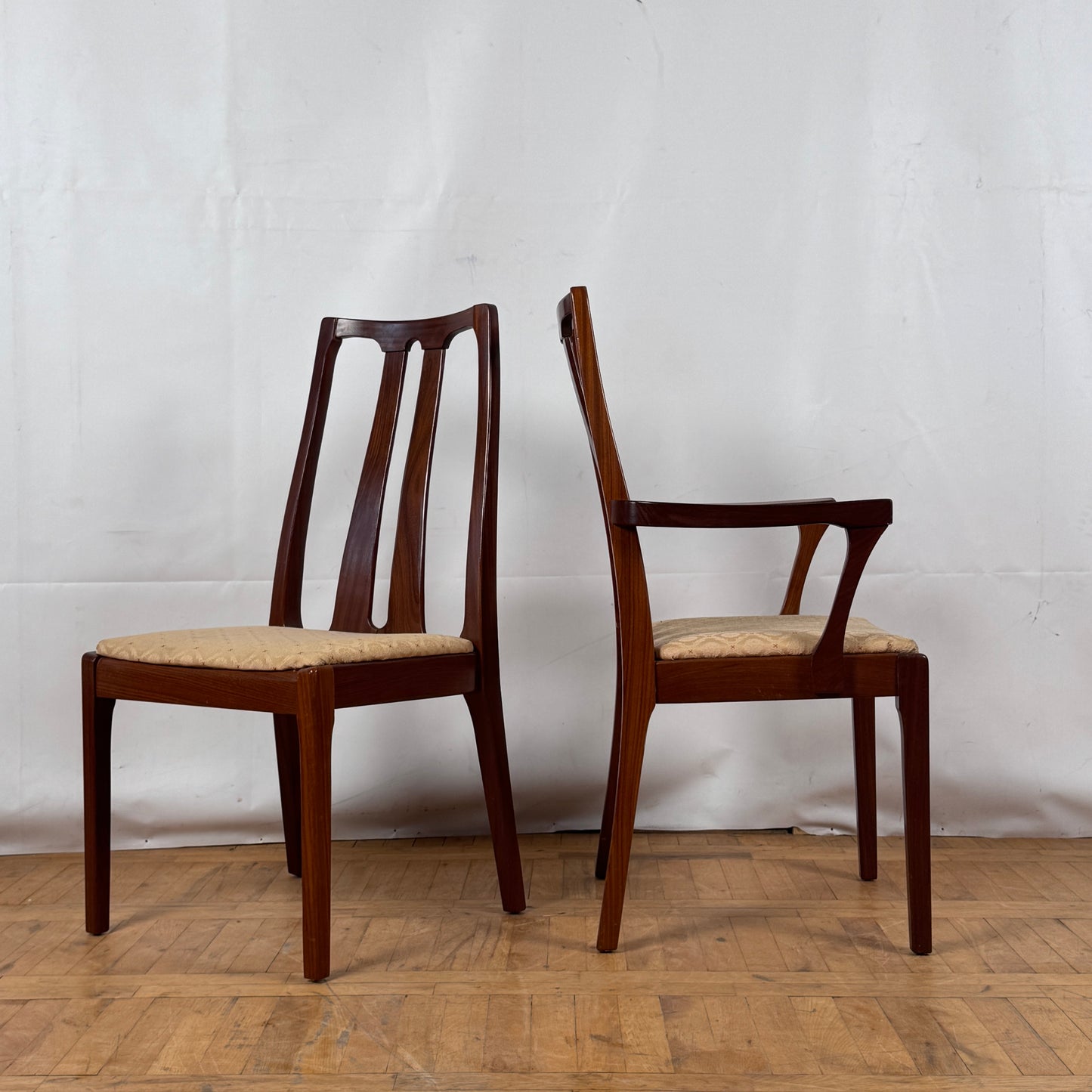 Set of 6 Vintage Nathan Teak Dining Chairs, 1970s — British Mid-Century Modern
