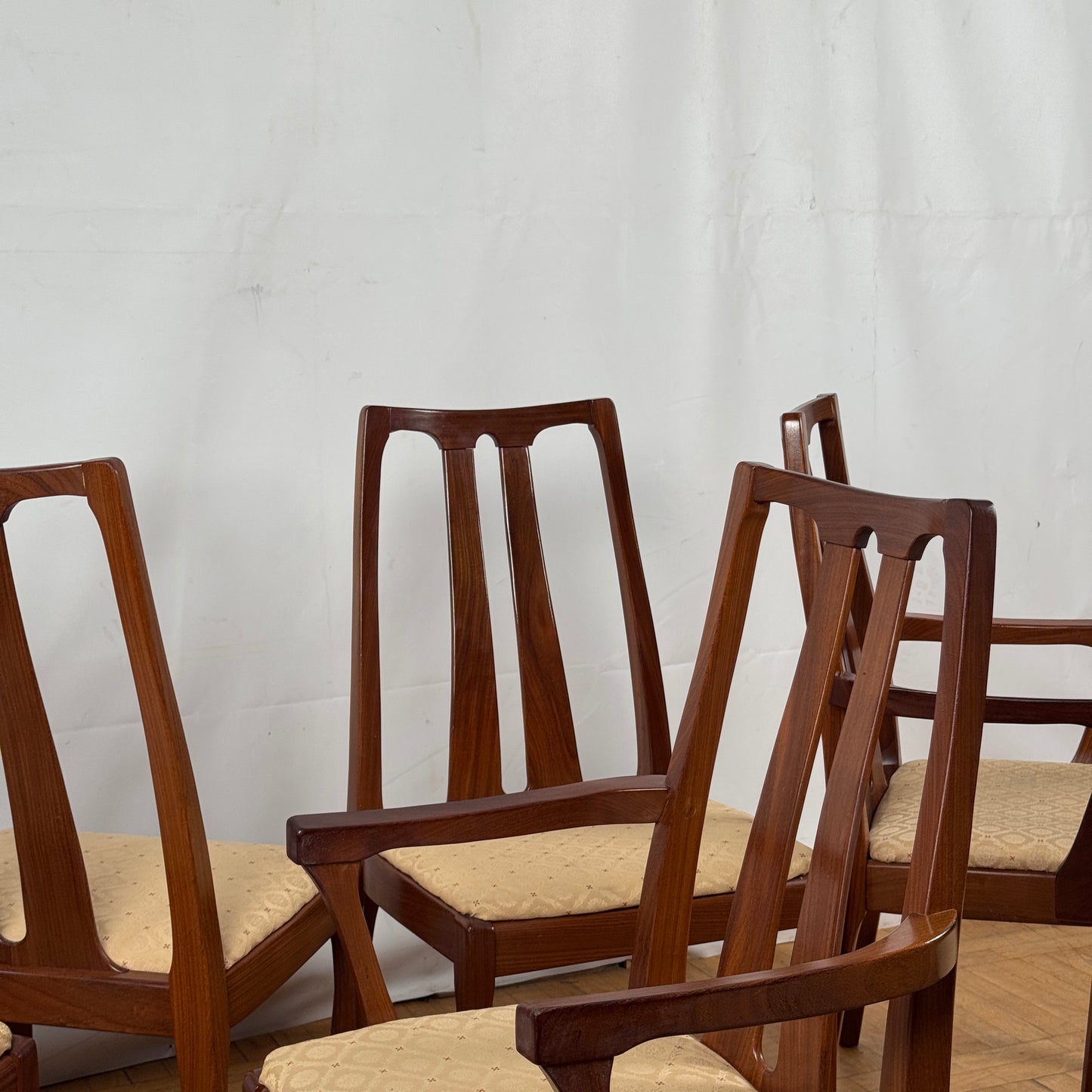 Set of 6 Vintage Nathan Teak Dining Chairs, 1970s — British Mid-Century Modern