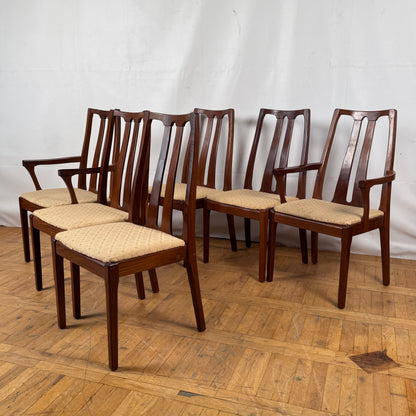 Set of 6 Vintage Nathan Teak Dining Chairs, 1970s — British Mid-Century Modern