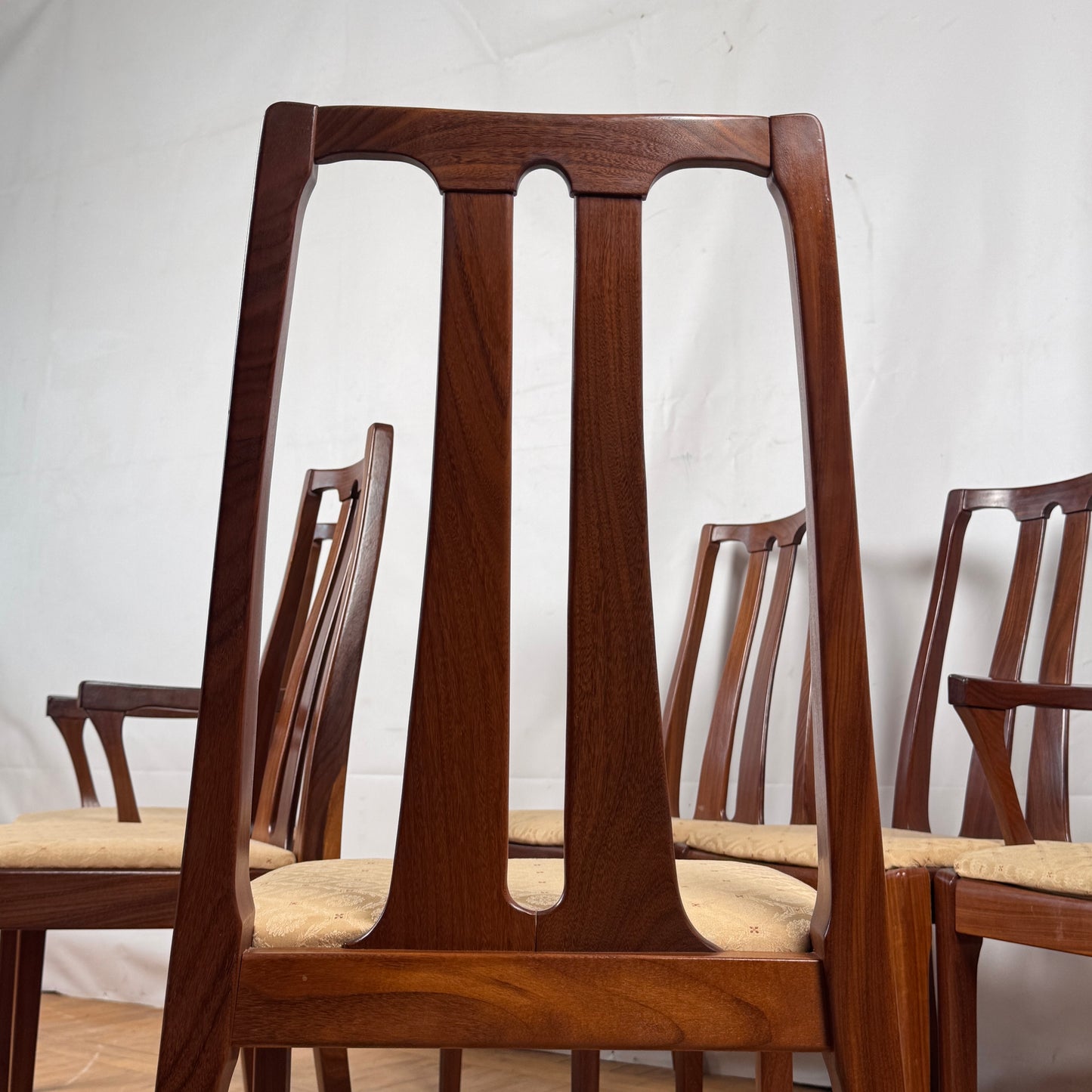 Set of 6 Vintage Nathan Teak Dining Chairs, 1970s — British Mid-Century Modern