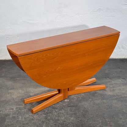 Drop Leaf Round Dining Table, 1960s