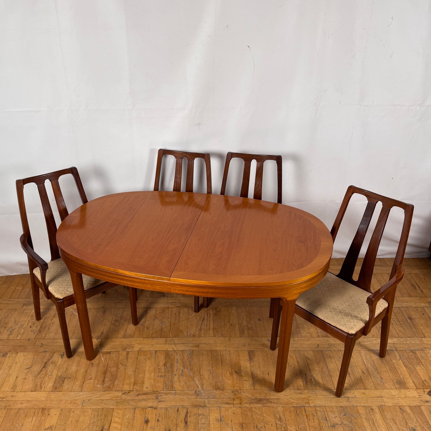 Set of 6 Vintage Nathan Teak Dining Chairs, 1970s — British Mid-Century Modern