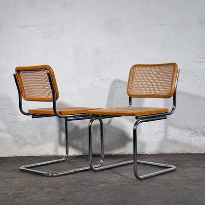 Set of 6 Italian Cesca Style Chairs, 1960s