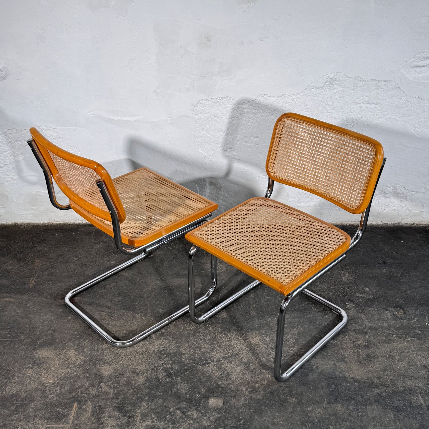 Set of 6 Italian Cesca Style Chairs, 1960s