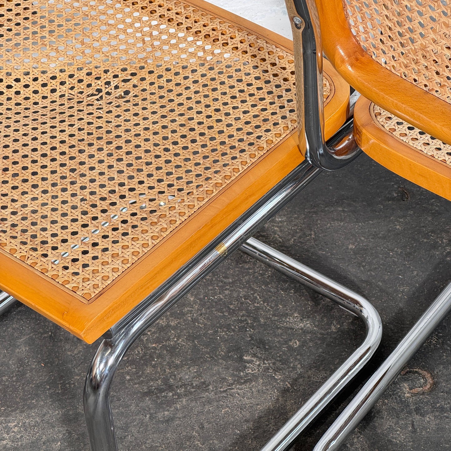 Set of 6 Italian Cesca Style Chairs, 1960s