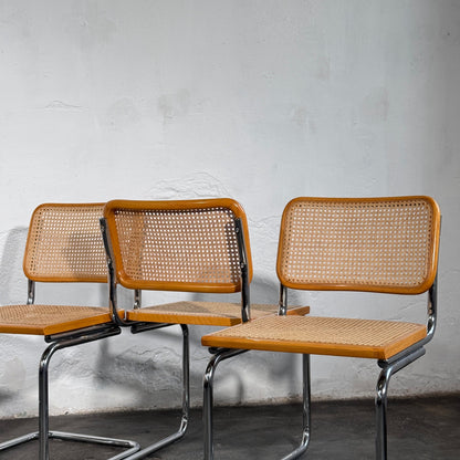 Set of 6 Italian Cesca Style Chairs, 1960s