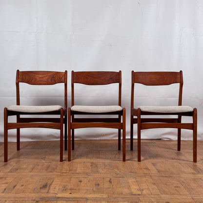Set of 6 Danish Erik Buch Teak Dining Chairs for O.D. Møbler, 1960s — Mid-Century Modern