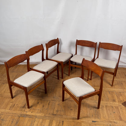 Set of 6 Danish Erik Buch Teak Dining Chairs for O.D. Møbler, 1960s — Mid-Century Modern