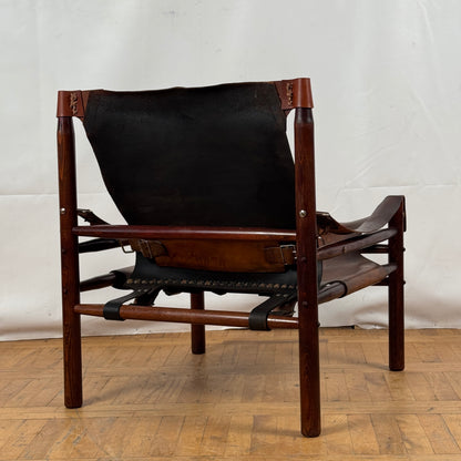 Vintage Hungarian Safari Leather Chair, 1970s — Mid-Century Modern Design