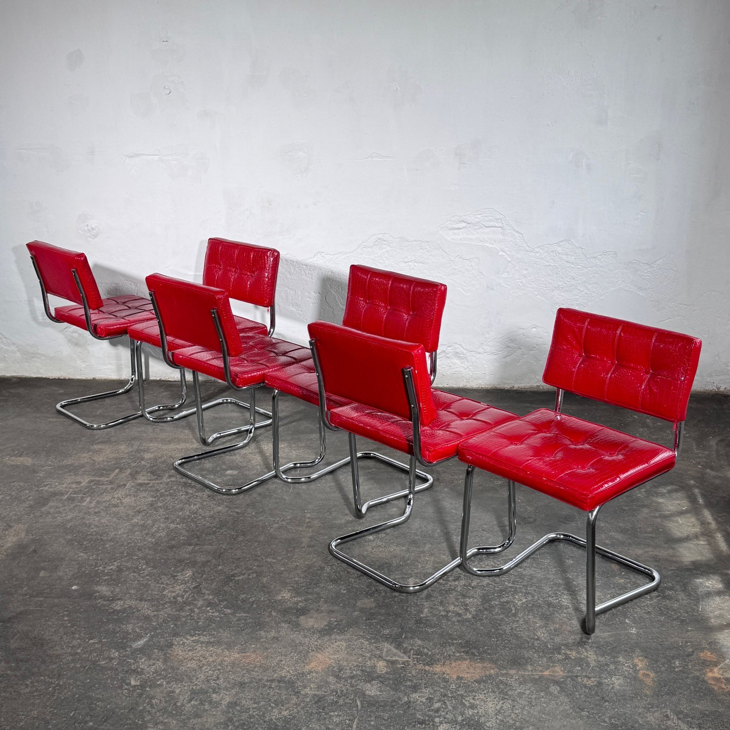 Set of 6 Marcel Breuer Cesca Style Chairs, Italy, 1960s