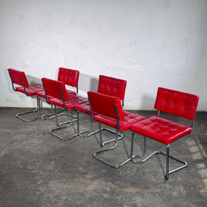 Set of 6 Marcel Breuer Cesca Style Chairs, Italy, 1960s